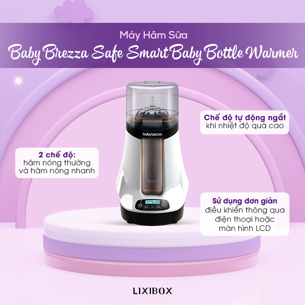 Máy hâm sữa Baby Brezza Safe Smart có 2 chế độ hâm nóng, tích hợp màn hình LCD giúp mẹ dễ dàng điều chỉnh nhiệt độ. Đây là sản phẩm lý tưởng cho các mẹ tìm kiếm máy hâm sữa nào tốt với hiệu suất cao và giá hợp lý.
