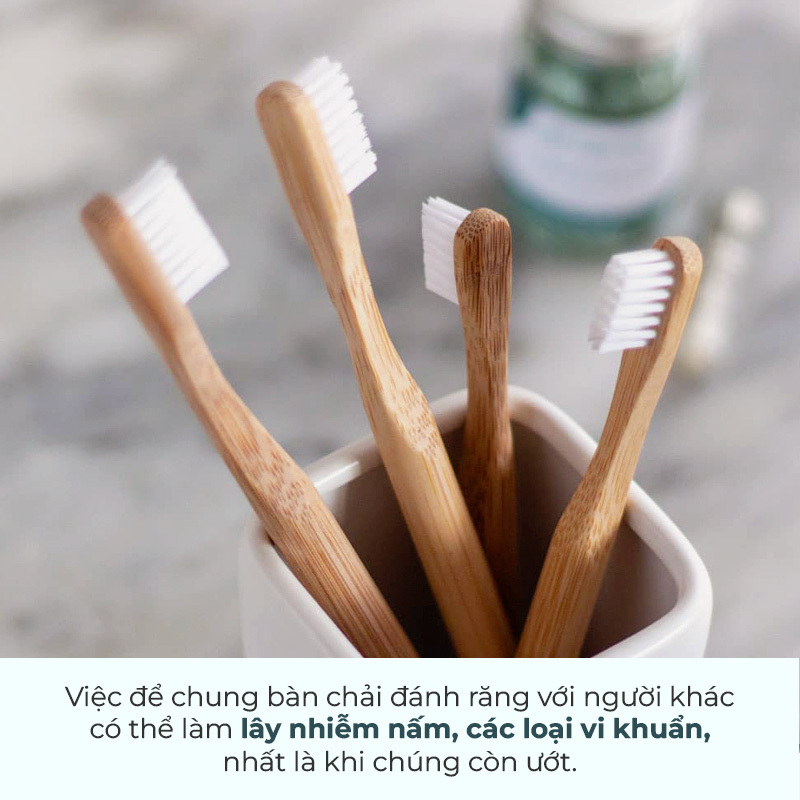 Việc để chung bàn chải đánh răng với người khác có thể làm lây nhiễm nấm, các loại vi khuẩn, nhất là khi chúng còn ướt. Bài viết nêu những sai lầm vệ sinh răng miệng phổ biến và các lưu ý khi đánh răng, giúp người Việt cải thiện thói quen chăm sóc răng miệng.