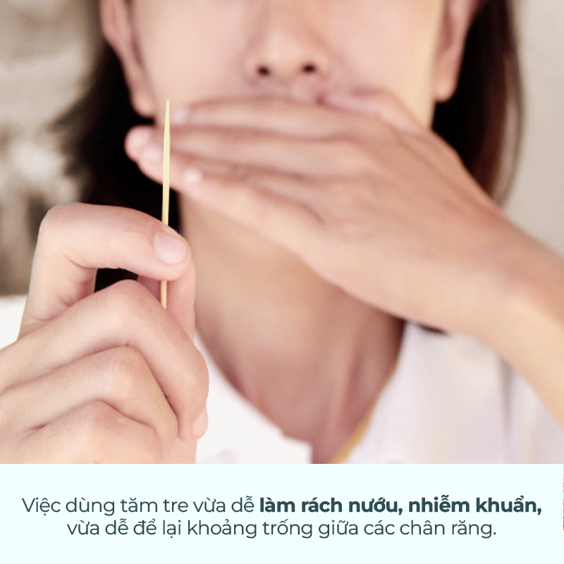 Hướng dẫn vệ sinh răng miệng đúng cách cho trẻ nhỏ với việc sử dụng tăm tre để làm sạch, ngừa vi khuẩn, và giữ cho khoảng trống giữa các răng luôn thông thoáng, đồng thời giúp tránh những sai lầm khi chải răng.