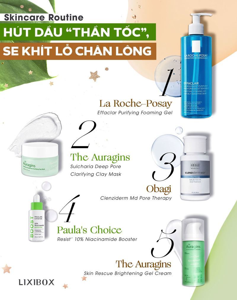 Da sạch dầu, lỗ chân lông nhỏ mịn thấy rõ sau 1 tuần với 5 bước skincare bằng dược mỹ phẩm. Hướng dẫn chăm sóc da mùa hè với các sản phẩm kháng viêm, kiểm soát dầu nhờn giúp giảm dầu thừa trên da, se khít lỗ chân lông trên da hiệu quả.
