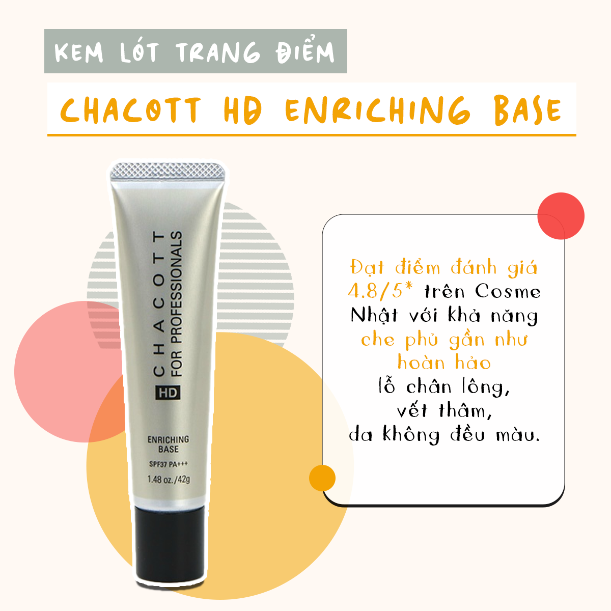 kem lót trang điểm chacott