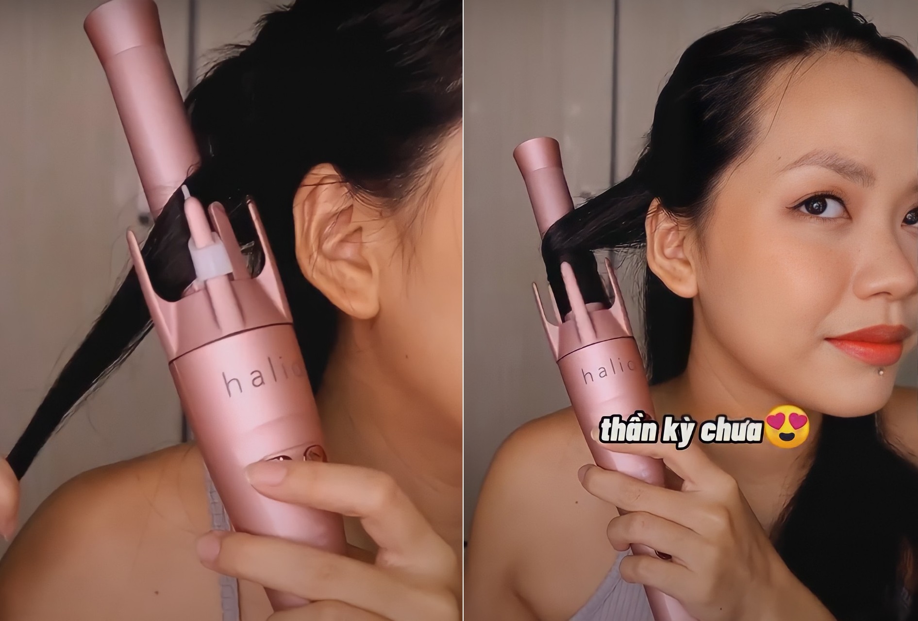 Tiktoker Thái Ngọc Mỹ Linh sử dụng máy uốn tóc tự động Halio để tạo kiểu tóc bồng bềnh trong 15 phút, giữ an toàn cho tóc mà không làm khô. Khám phá review máy uốn tóc Halio và thêm vào bộ sưu tập làm đẹp của bạn!