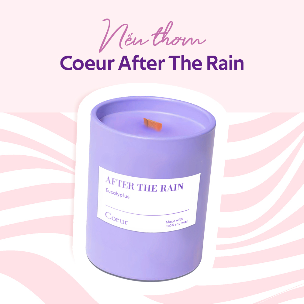 Nến thơm Coeur After The Rain với hương eucalyptus, sản phẩm quà tặng hấp dẫn từ Lixibox trong lễ hội âm nhạc. Cư dân Những Thành Phố Mơ Màng hãy cùng tham gia review để nhận thêm quà nhé!