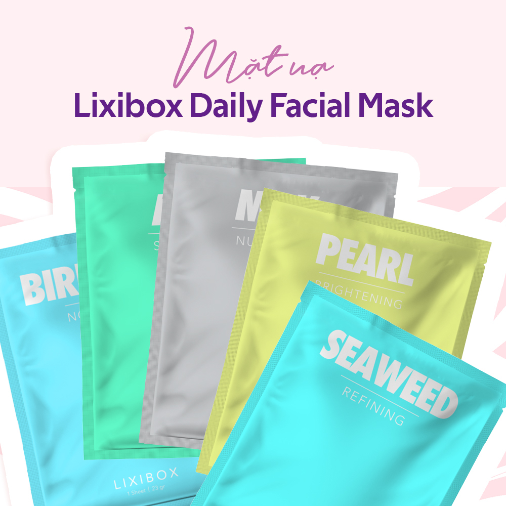 Mặt nạ Lixibox Daily Facial Mask với các loại như Pearl, Seaweed, và Mint, phù hợp để chăm sóc da cho cư dân Những Thành Phố Mơ Màng. Khám phá quà tặng Lixibox trong lễ hội âm nhạc và nhận nhiều phần quà hấp dẫn.