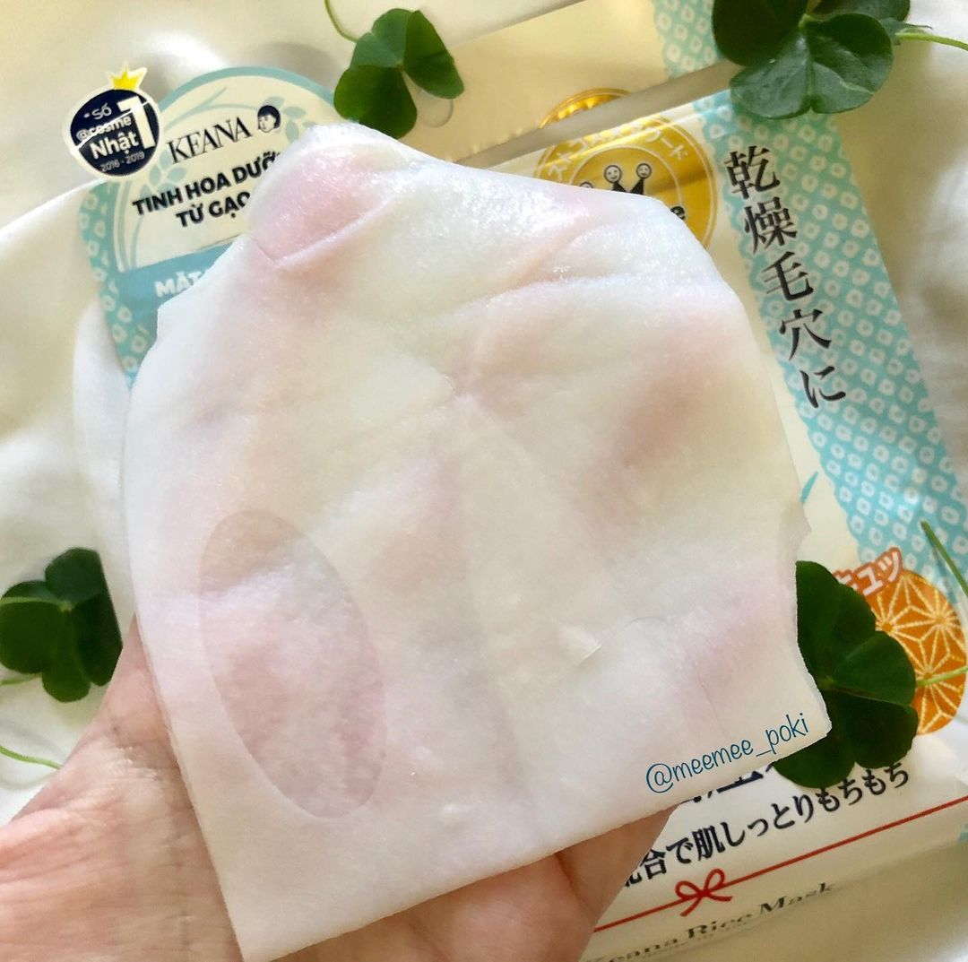 Mặt nạ giấy Keana chiết xuất từ gạo, mang lại cảm giác mát lạnh, đầy đủ dưỡng chất cho da. Đây là dòng sản phẩm nổi bật giúp dưỡng ẩm cho da khô, được yêu thích trong mùa hè. Review mặt nạ gạo Keana đang thu hút đông đảo người tiêu dùng.