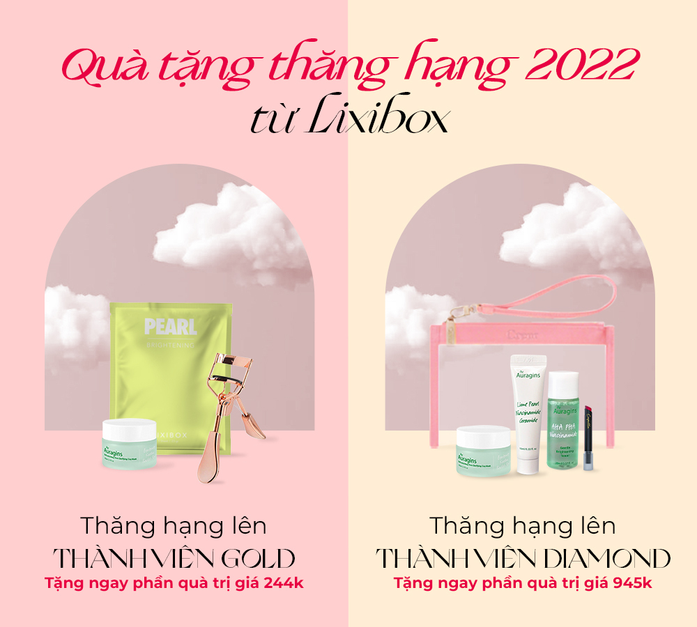 Quà tặng thăng hạng 2022 từ Lixibox với chương trình Tặng ngay phẩn quà trị giá 244k cho Thành viên Gold và 945k cho Thành viên Diamond. Khuyến mãi GWP Lixibox, GWP 9.9 tại Lixibox Vietnam cùng những box quà hot hit không thể chối từ.