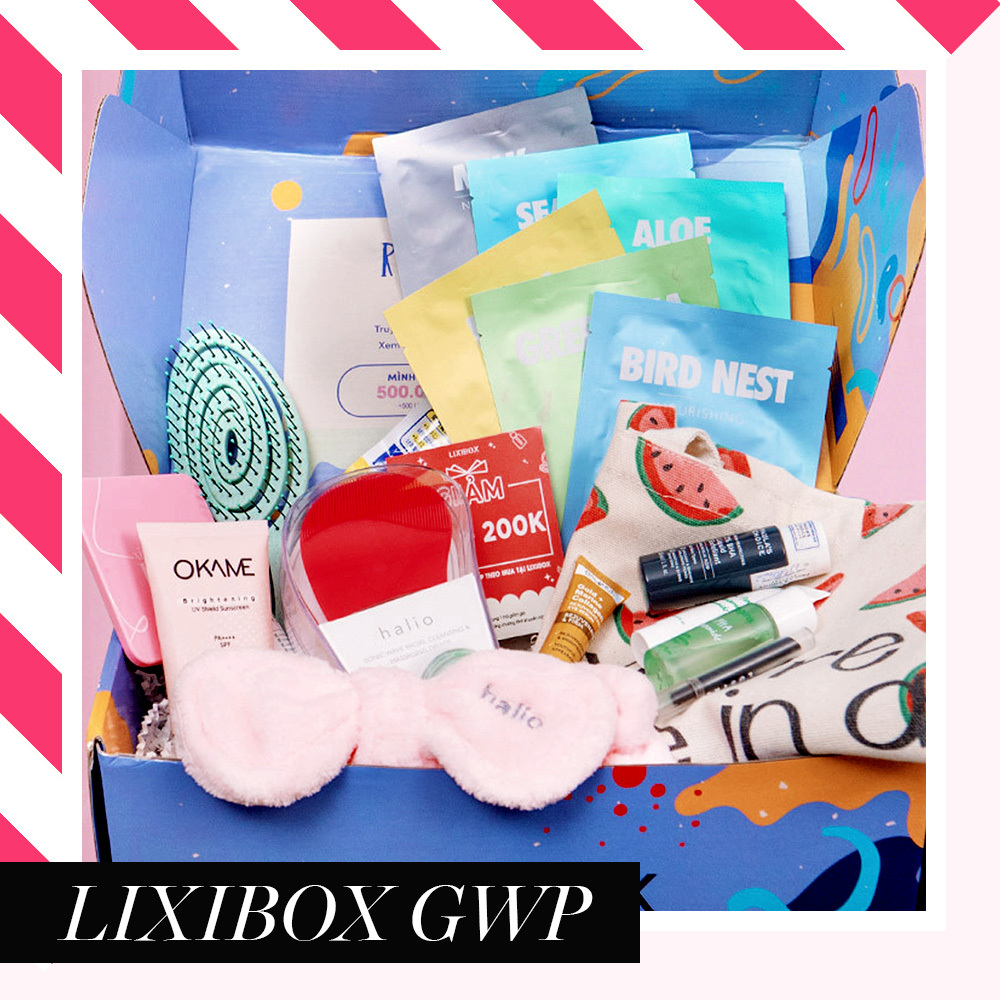 Hộp quà mỹ phẩm Lixibox GWP với nhiều sản phẩm chăm sóc da và mặt nạ. Đây là món quà thú vị cho phái đẹp trong dịp lễ đặc biệt. Khám phá ngay để tìm hiểu về GWP và các sản phẩm chất lượng từ Lixibox.