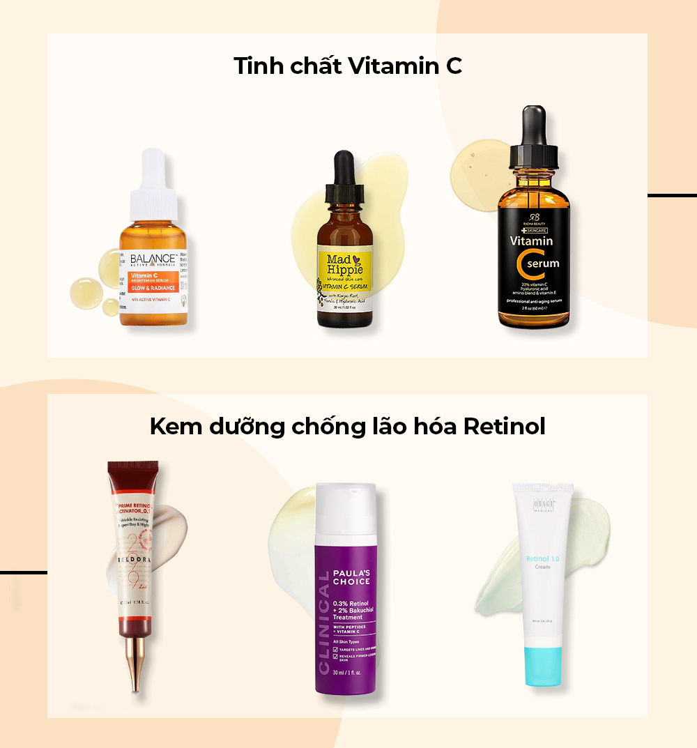 Bài viết khám phá công dụng của Retinol và Vitamin C trong việc trẻ hóa da. Tìm hiểu về các sản phẩm vitamin C có tác dụng gì, chi tiết retinol hãng nào tốt, và cách kết hợp retinol cùng vitamin C để nâng cao hiệu quả chăm sóc da.