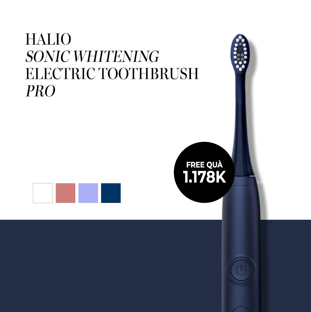 Bàn chải điện Halio Sonic Whitening Pro mang thiết kế sang trọng và hiện đại. Trang bị công nghệ làm trắng hiệu quả, sản phẩm là lựa chọn hoàn hảo cho việc chăm sóc răng miệng. Kèm quà tặng hấp dẫn trị giá 1.178K.