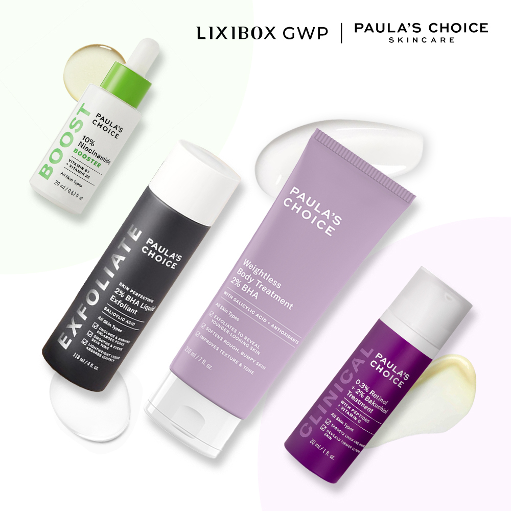 Top 5 thương hiệu mỹ phẩm cao cấp với chương trình ưu đãi tại Lixibox. Các sản phẩm Paula's Choice, Obagi, và AHC đang được khuyến mãi GWP hấp dẫn. Mua 3 triệu tặng quà 3 triệu để sở hữu mỹ phẩm chất lượng.
