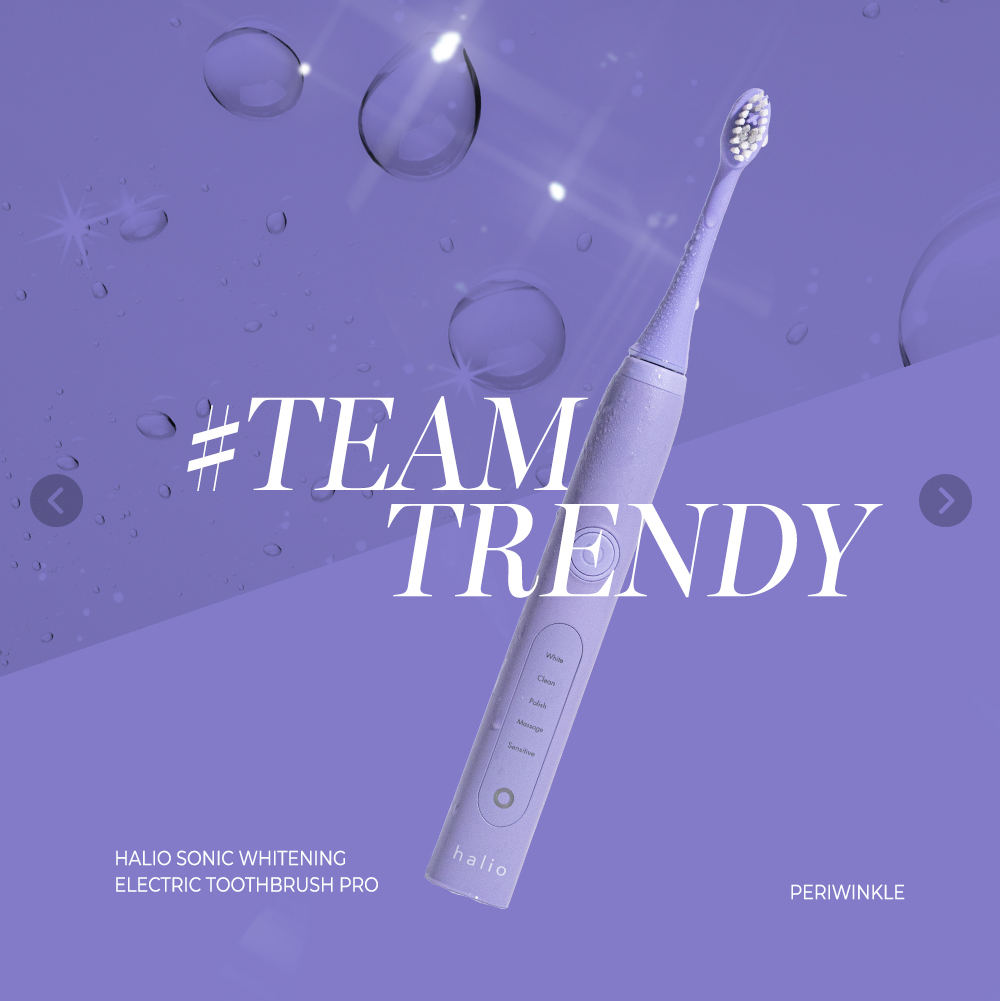 Bàn chải điện Halio Sonic Whitening Electric Toothbrush PRO màu Periwinkle. Thiết kế thời thượng, công nghệ làm sạch và làm trắng răng vượt trội. Lựa chọn hoàn hảo cho chăm sóc răng miệng.