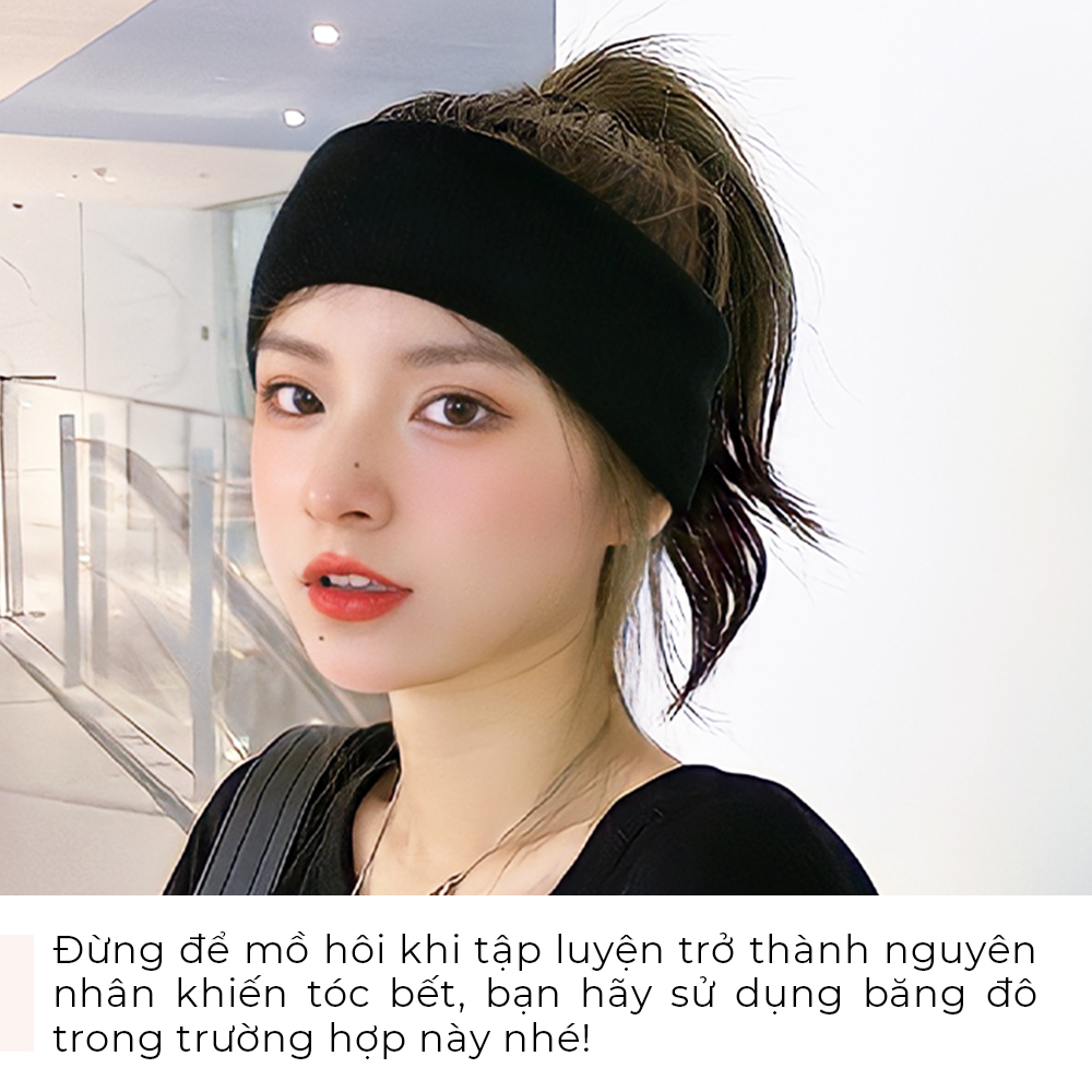 Mẹo chăm sóc tóc hiệu quả từ chuyên gia: Đừng để mồ hôi khi tập luyện thành nguyên nhân khiến tóc bết. Sử dụng băng đô trong trường hợp này để bảo vệ tóc và duy trì vẻ đẹp. Khám phá thêm các mẹo chữa tóc bết từ Lixibox Haircare!