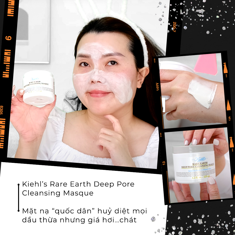 Trinh Meow, beauty blogger nổi tiếng, giới thiệu Kiehl's Rare Earth Deep Pore Cleansing Masque trong bài review mặt nạ đất sét hot nhất hiện nay. Cô chia sẻ ưu điểm của sản phẩm và lý do nên tậu cho làn da mùa hè.