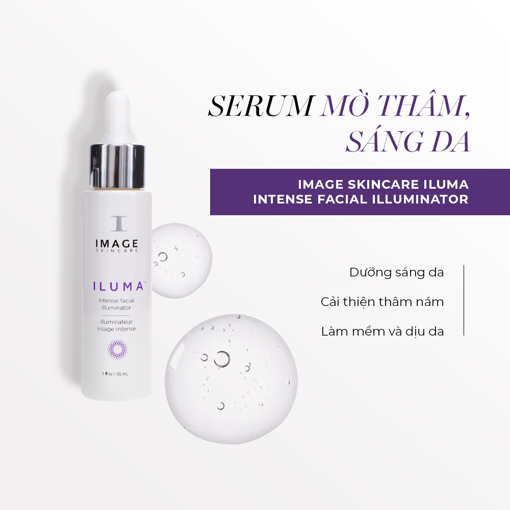Serum IMAGE Skincare Iluma Intense Facial Illuminator giúp dưỡng sáng da, cải thiện thâm nám, làm mềm và dịu da. Các sản phẩm dược mỹ phẩm cao cấp hứa hẹn mang lại hiệu quả vượt trội cho người dùng - khám phá ngay tại Lixibox với GWP 9.9.