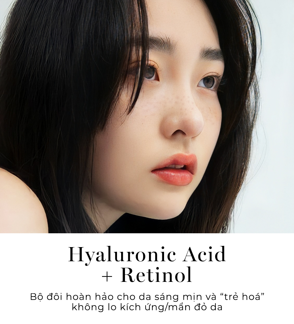 Hyaluronic Acid và Retinol, bộ đôi hoàn hảo cho da sáng mịn và trẻ hóa, không lo kích ứng/mẩn đỏ. Tìm hiểu về Hyaluronic Acid, một thành phần dưỡng da nổi tiếng trong mỹ phẩm và các thành phần kết hợp như Vitamin C, niacinamide trong bài viết từ Lixibox.