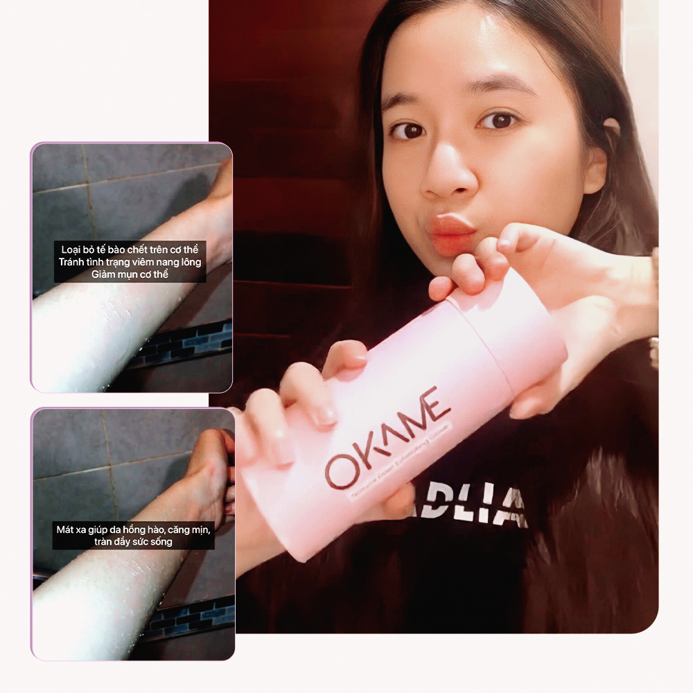 Chỉ 2 bước trị da body sần sùi, viêm lỗ chân lông với bí kíp từ TikToker Abigail. Tẩy da chết body và kem dưỡng body giúp làn da trở nên trắng mịn, hạn chế tình trạng mụn lưng và cải thiện tình trạng viêm nang lông.