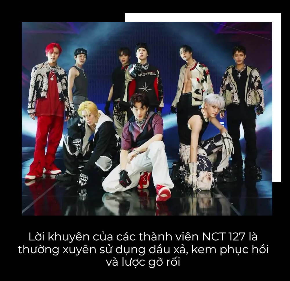 Lời khuyên từ NCT 127 về chăm sóc tóc: thường xuyên sử dụng dầu xả, kem phục hồi và lược gõ rối, giúp duy trì mái tóc khỏe mạnh và bóng mượt. Khám phá thêm mẹo dưỡng tóc từ idol Hàn Quốc với Lixibox.