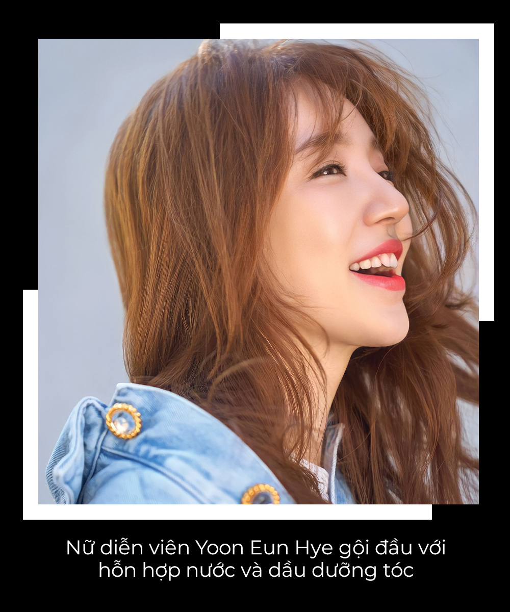 Nữ diễn viên Yoon Eun Hye sử dụng dầu gội kết hợp nước và dầu dưỡng tóc, chia sẻ bí quyết trong bài viết về 8 mẹo chăm sóc tóc của sao Hàn từ SNSD, NCT, Park Shin Hye và Lixibox Haircare.