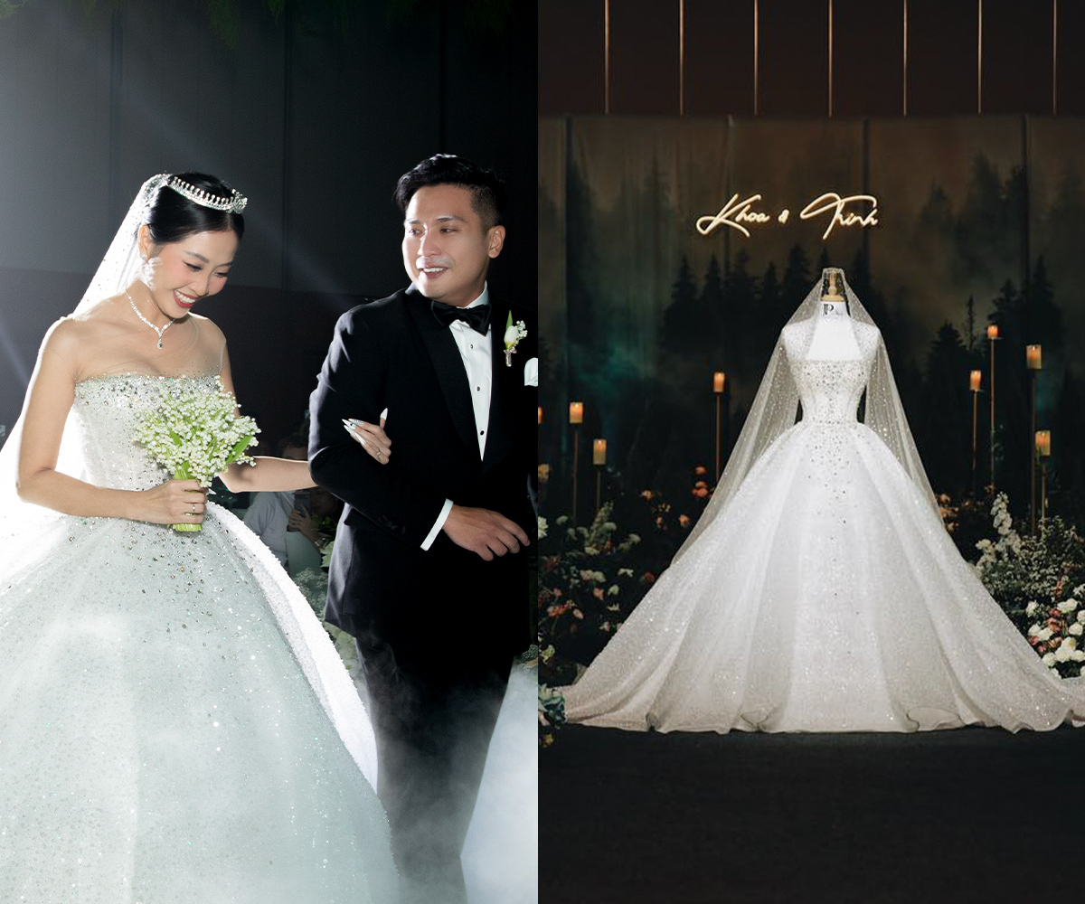 Hai cô dâu Anh Tú và Diệu Nhi trong ngày cưới 10.10 vừa qua, thể hiện nét đẹp lộng lẫy qua trang phục đám cưới và makeup cô dâu đầy ấn tượng. Bên cạnh đó, chiếc váy cưới của Liêu Hà Trinh cũng nổi bật với thiết kế sang trọng.