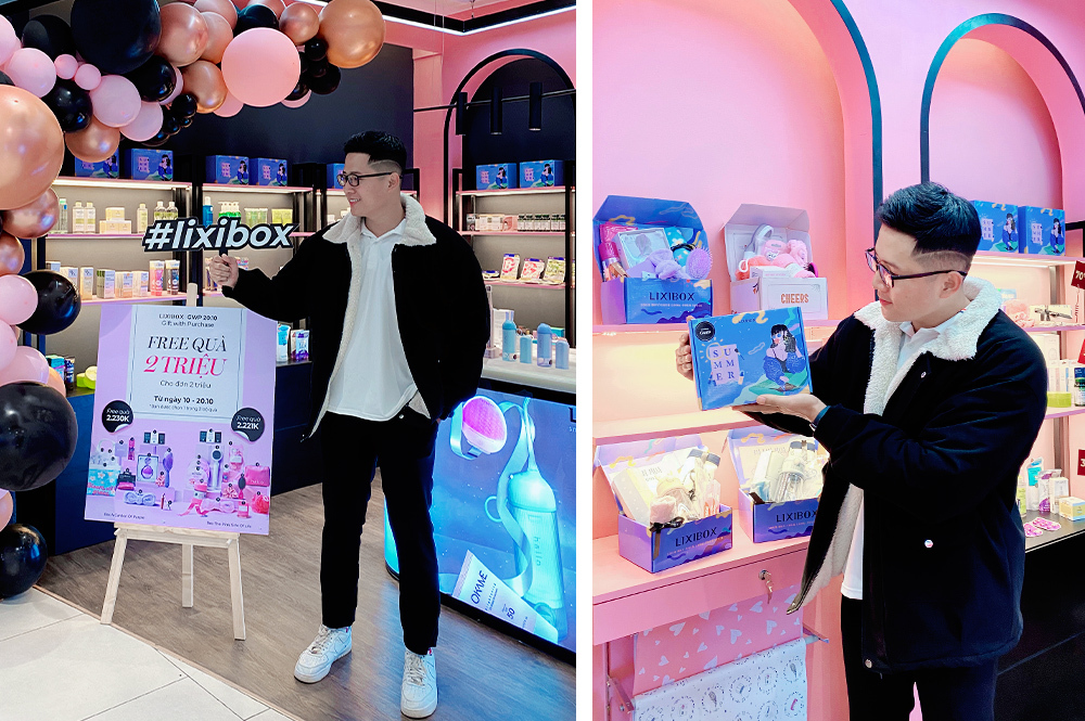 Lixibox khai trương cửa hàng thứ 11 tại Đà Lạt với chương trình GWP 2010 hấp dẫn. Khách hàng tham gia có cơ hội nhận quà trị giá 2 triệu đồng. Không gian cửa hàng bắt mắt với các sản phẩm máy rửa mặt halio và nhiều mỹ phẩm khác.