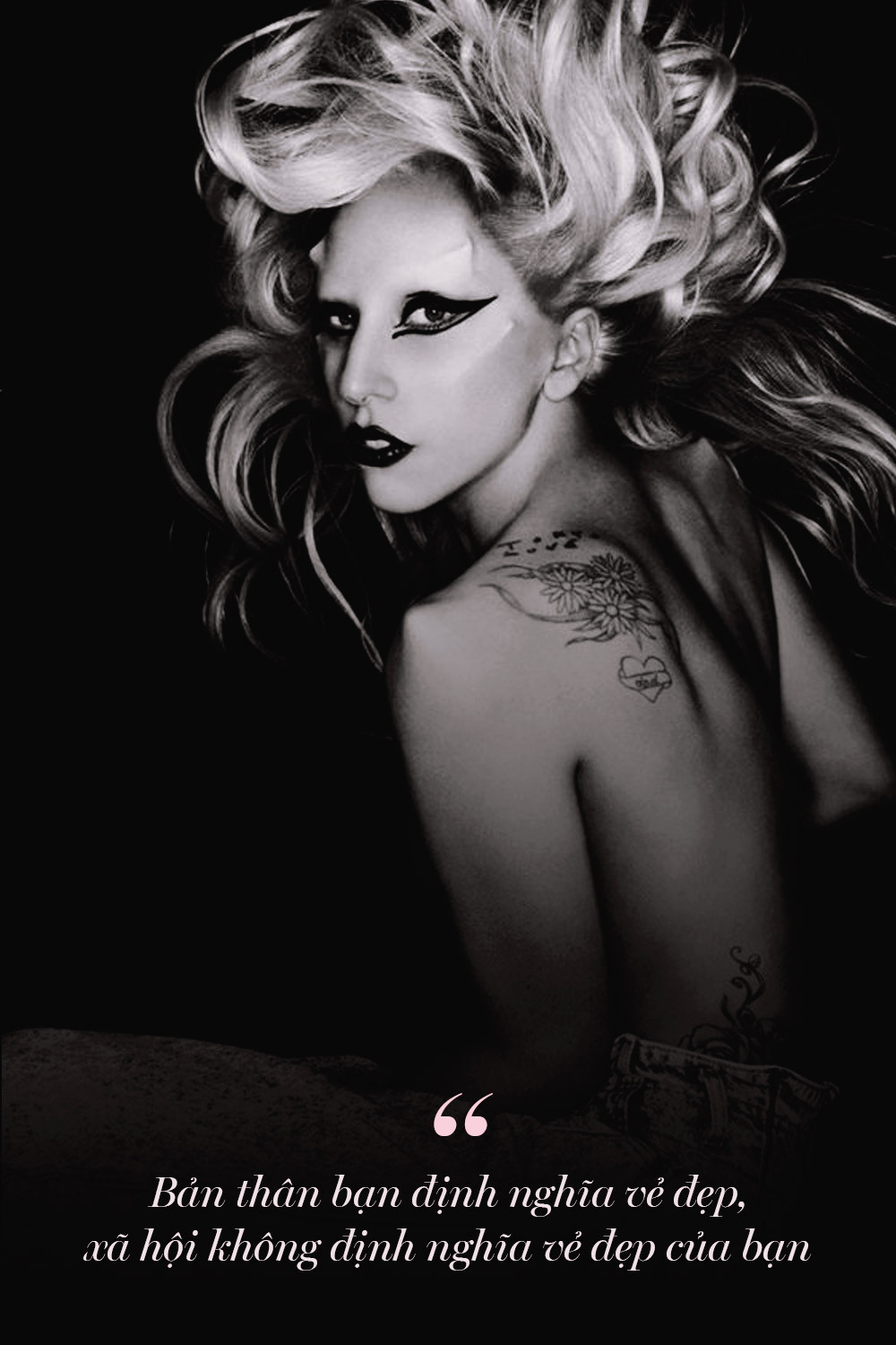 Câu nói truyền cảm hứng từ Lady Gaga: "Bản thân bạn định nghĩa về đẹp, xã hội không định nghĩa về đẹp của bạn". Khám phá vẻ đẹp đa dạng và độc đáo, ghi nhớ ý nghĩa của cái đẹp qua những lời nói từ Marilyn Monroe, Coco Chanel và những biểu tượng khác trong ngày Quốc tế Phụ nữ.