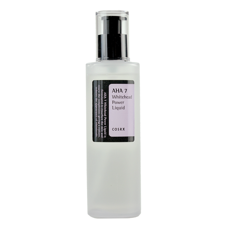 AHA 7 Whitehead Power Liquid của COSRX, sản phẩm giúp điều trị thâm và làm sáng da, mang lại hiệu quả rõ rệt trong cuộc chiến với vùng da sậm màu.