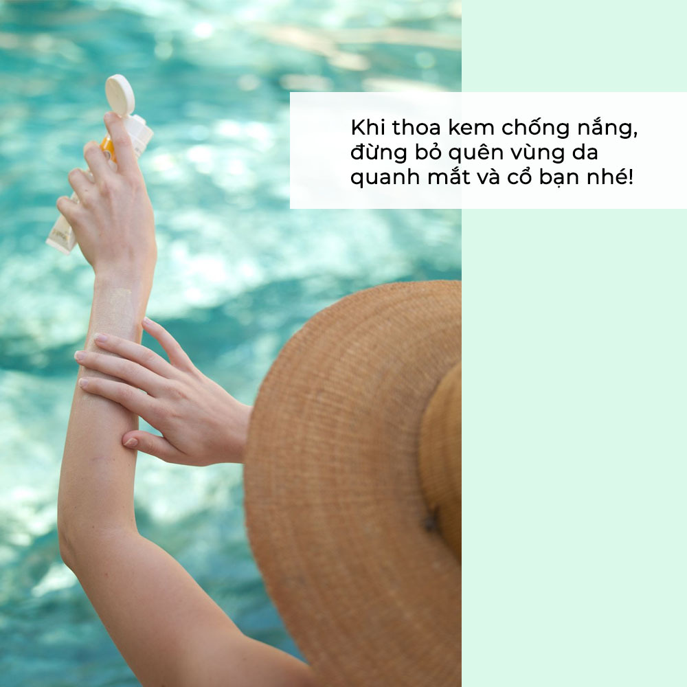 Khi thoa kem chống nắng, đừng bỏ quên vùng da quanh mắt và cổ bạn nhé! Bài viết chia sẻ bí quyết làm đẹp chống lão hóa và sản phẩm dưỡng da hiệu quả từ Lixibox.