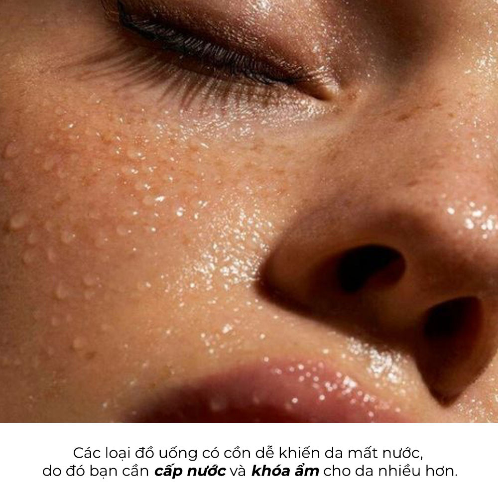 Các loại đồ uống có còn dễ khiến da mất nước, do đó bạn cần cấp nước và khóa ẩm cho da nhiều hơn. Khám phá 5 cách dưỡng da hậu tiệc tùng để giữ gìn vẻ đẹp!