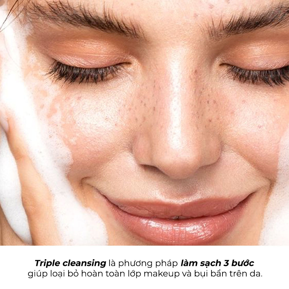 Cách dưỡng da hậu tiệc tùng hiệu quả với phương pháp triple cleansing giúp loại bỏ hoàn toàn lớp makeup và bụi bẩn, đảm bảo làn da luôn khỏe mạnh và không bị lão hóa sớm. Khám phá thêm tại Lixibox.