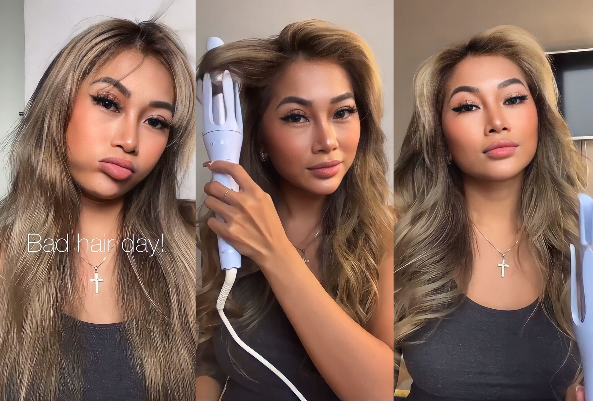 Bài viết đánh giá máy uốn tóc Halio, khám phá ưu điểm của Máy Uốn Sóng Ion Âm Halio InstaGlam Premium và Máy Uốn Tóc Tự Xoay Ion Âm Halio InstaCurl Premium, cùng phản hồi từ Hàn Hằng và Quỳnh Thi về sản phẩm uốn tóc đẹp 10/10.