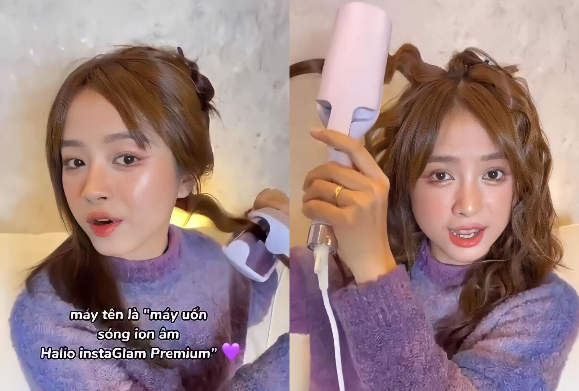 Người dùng trải nghiệm máy uốn sóng ion âm Halio InstaGlam Premium, giới thiệu các tính năng nổi bật giúp tóc uốn đẹp tự nhiên, hạn chế hư tổn. Cùng xem các cô gái review sản phẩm máy uốn tóc Halio đang gây sốt.