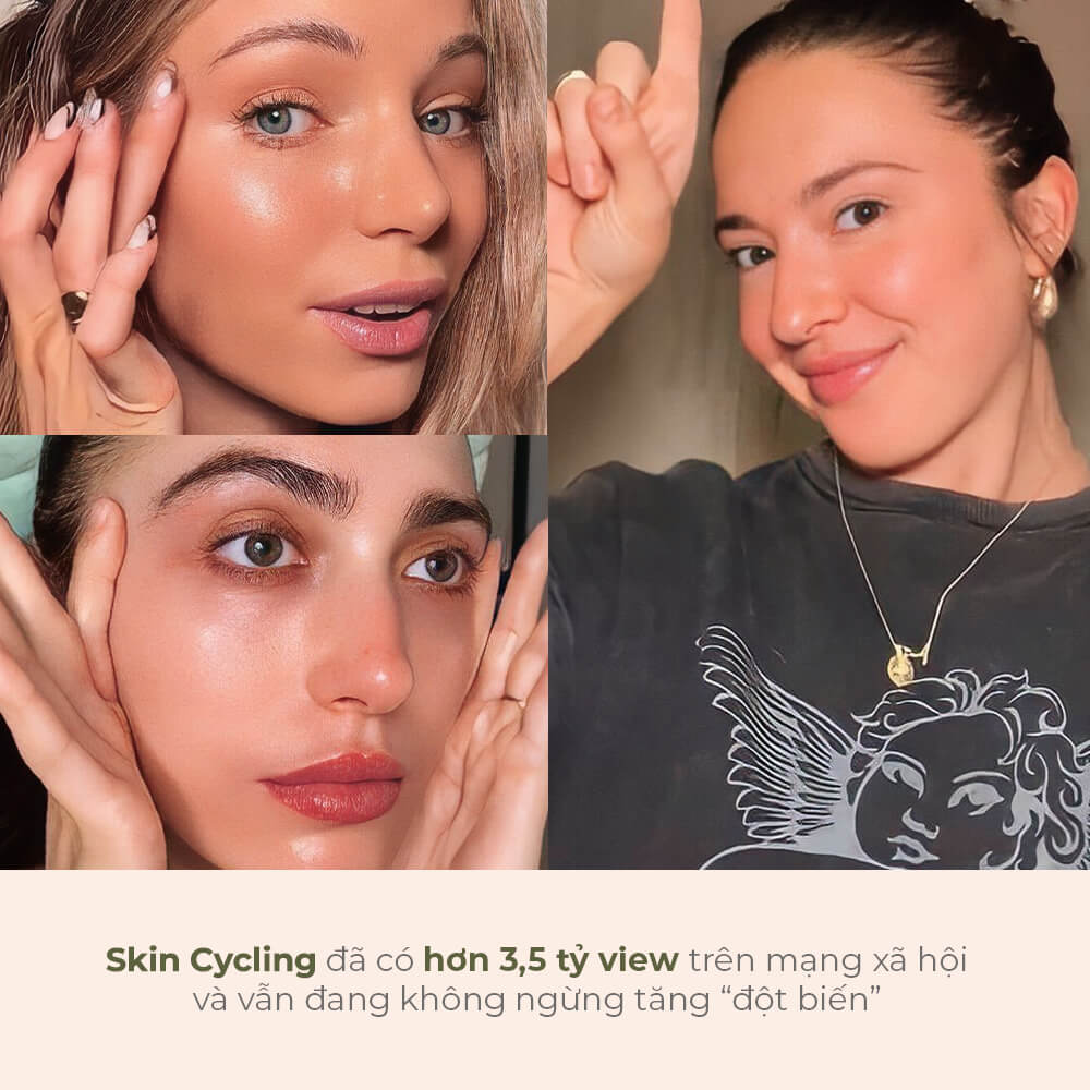 Xu hướng làm đẹp Skin Cycling với hơn 3,5 tỷ view trên mạng xã hội, nổi bật trong cộng đồng skincare. Khám phá mẹo dưỡng da, tẩy tế bào chết và phục hồi da để tối đa hóa hiệu quả làm đẹp.