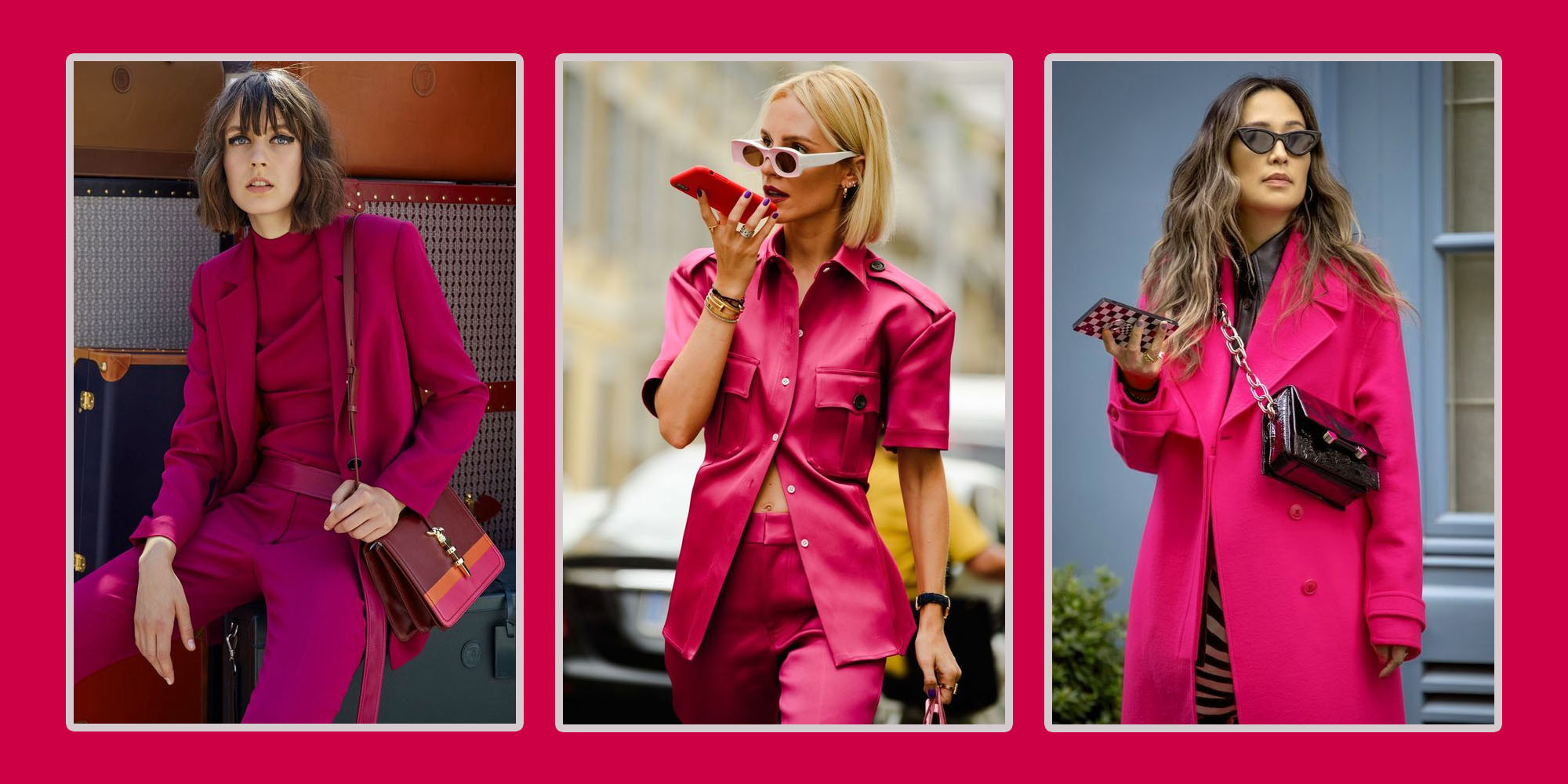 Bài viết tập trung vào Viva Magenta, màu sắc dẫn đầu xu hướng năm 2023 theo Pantone. Các tín đồ thời trang sành điệu thể hiện phong cách sống động qua trang phục màu đỏ rực rỡ, phù hợp với xu hướng thời trang hiện đại từ Lixibox Fashion.
