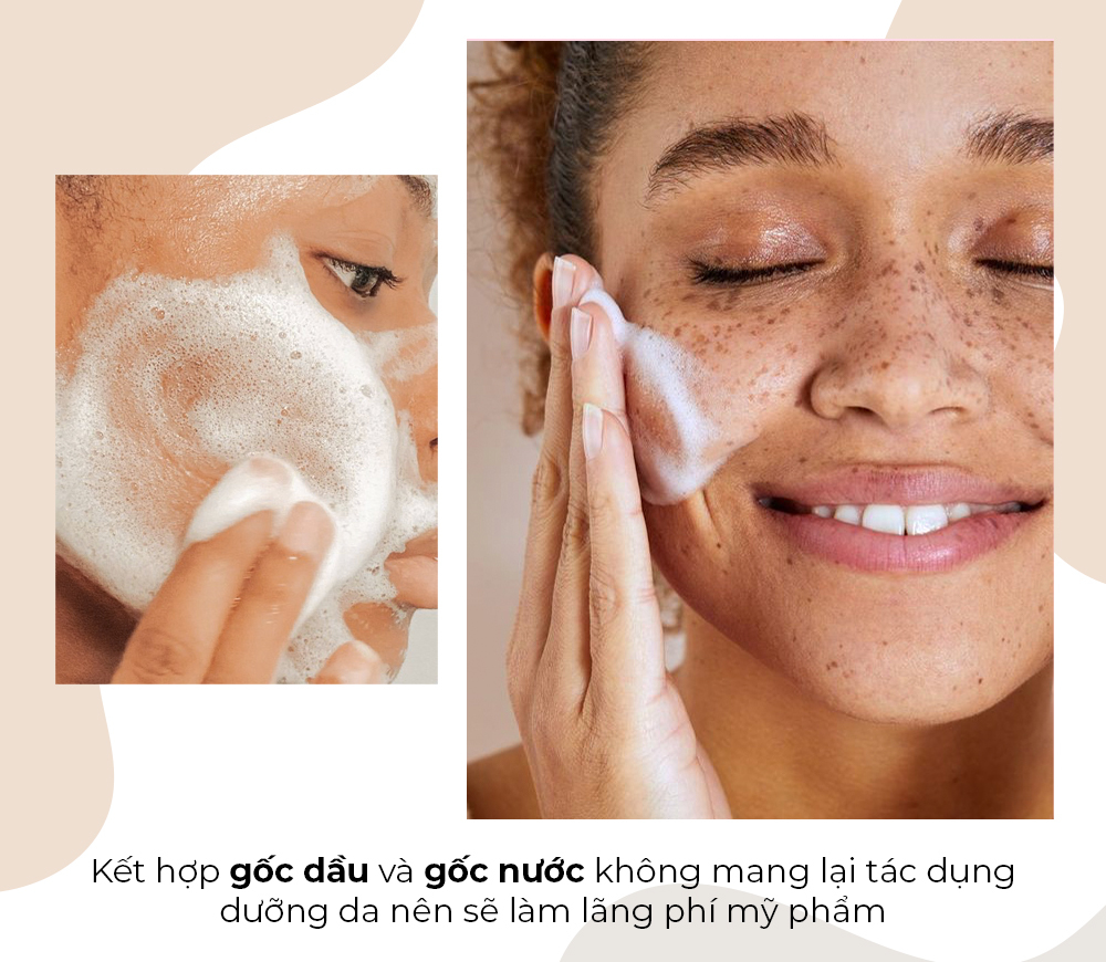 Kết hợp gốc dầu và gốc nước không mang lại tác dụng dưỡng da nên sẽ làm lãng phí mỹ phẩm. Tránh những sai lầm skincare có thể tàn phá da bạn, tìm hiểu thêm tại Lixibox!