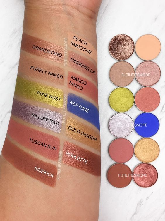 Bảng màu phấn mắt với các màu sắc như Grandstand, Purely Naked, Gold Digger, và Neptune được giới thiệu trong bài viết về 5 bảng phấn mắt tốt nhất được công nhận bởi giới làm đẹp.