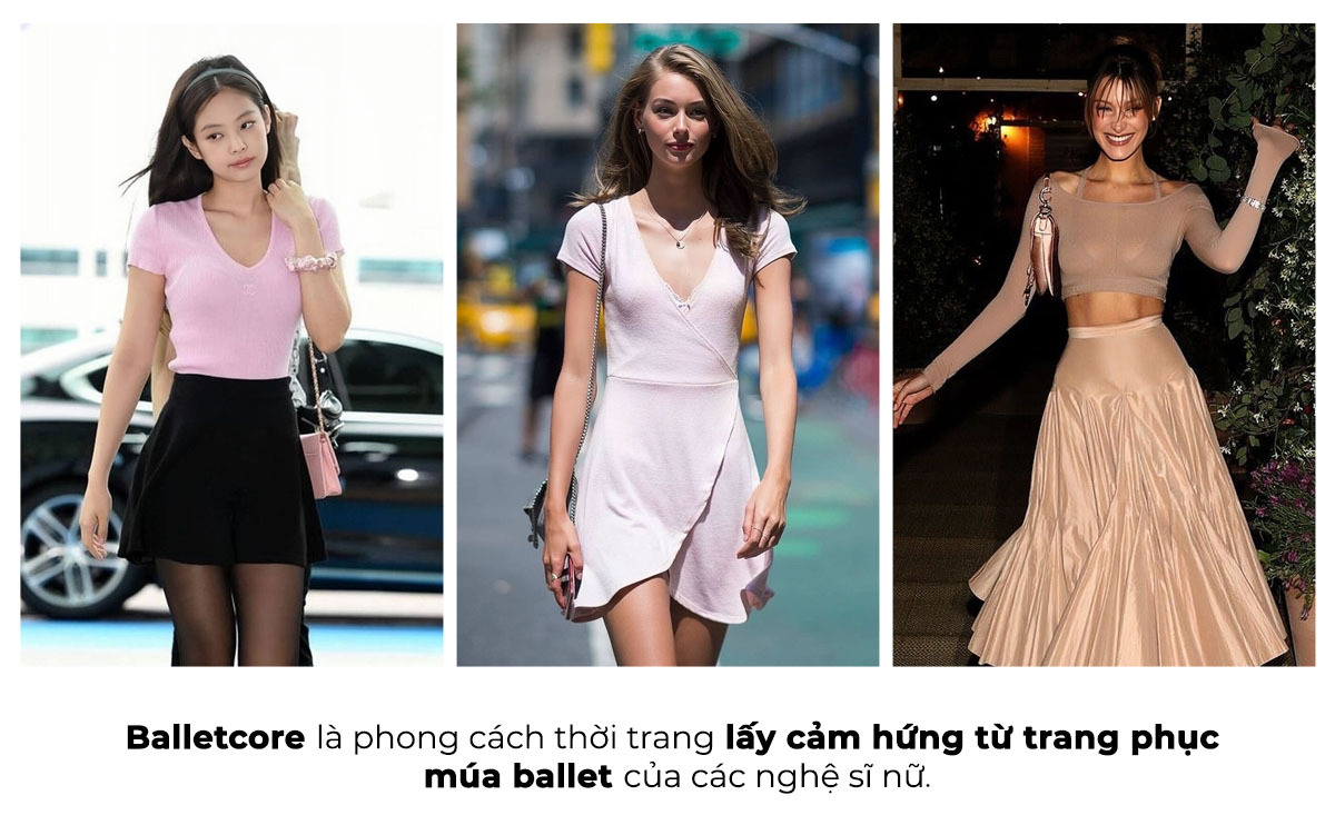 Balletcore là phong cách thời trang lấy cảm hứng từ trang phục múa ballet của các nghệ sĩ nữ, xuất hiện trong các xu hướng thời trang 2022. Khám phá thêm về những hot trend thời trang như Barbiecore, subversive basic và clean girl trên Lixibox Fashion.