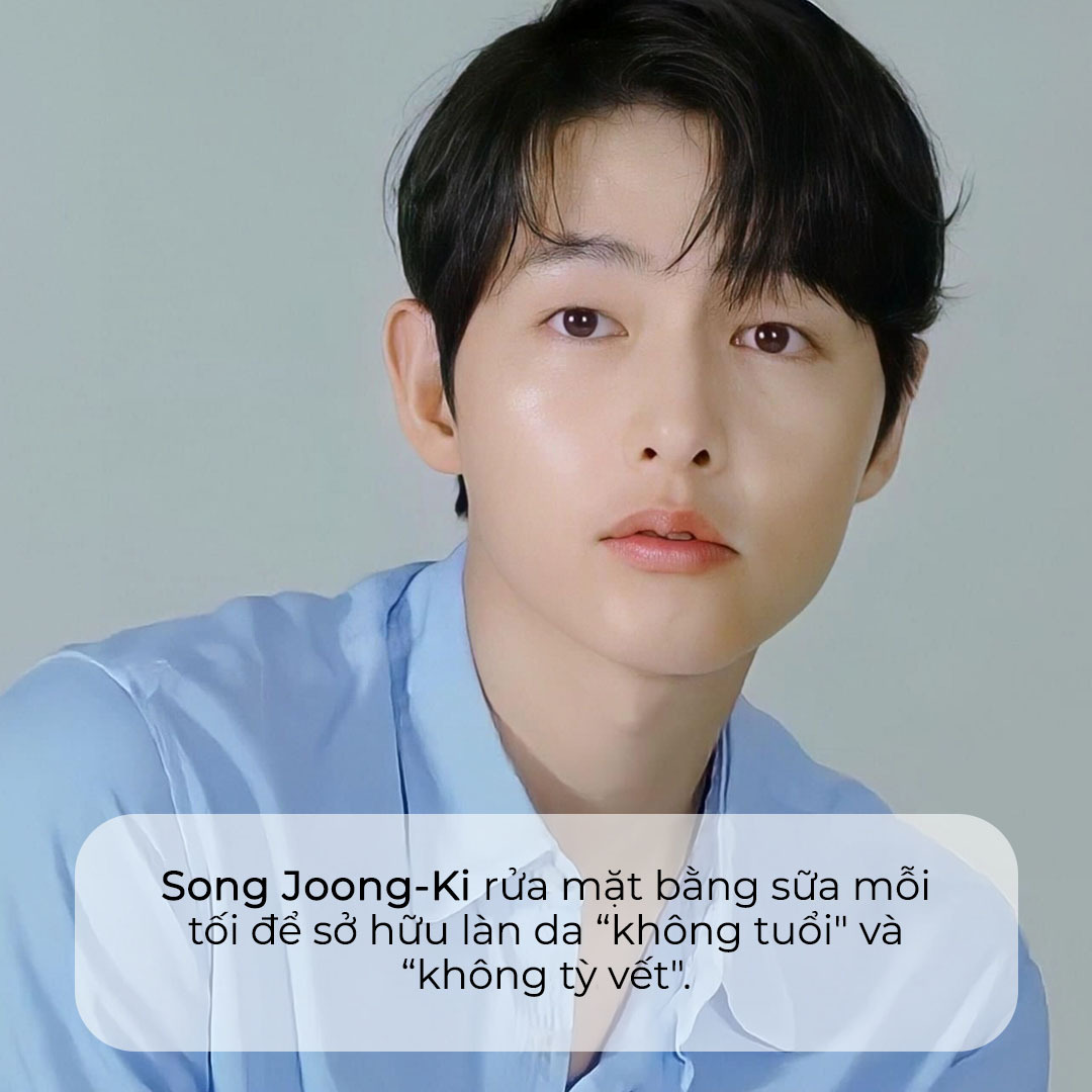 Song Joong-ki chia sẻ bí quyết skincare với sữa rửa mặt để có làn da "không tuổi" và "không tỳ vết", giúp bạn tự tin hơn trong việc chăm sóc da mặt và dưỡng da. Khám phá mẹo skincare từ các sao Hàn với Lixibox Skincare.