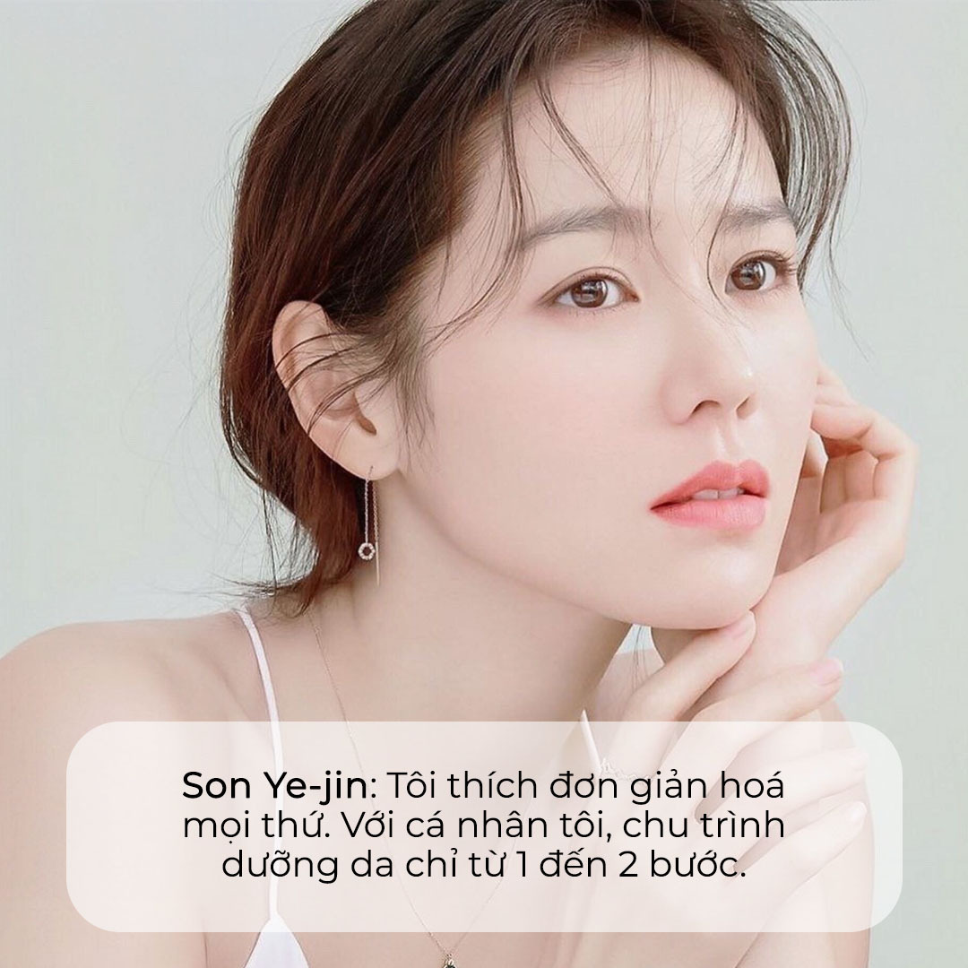 Son Ye-jin chia sẻ bí quyết skincare đơn giản, chỉ cần 1 đến 2 bước. Khám phá cách chăm sóc da mặt của sao Hàn để có làn da đẹp không tuổi, giúp bạn tự tin đón Tết với Lixibox Skincare.