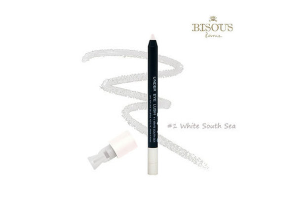 Bút kẻ mắt màu trắng South Sea từ thương hiệu Bisous, là sản phẩm trang điểm mắt giúp mở rộng và tạo độ sang cho đôi mắt, là một trong 7 mẹo trang điểm mắt đẹp long lanh mà Lixibox giới thiệu.