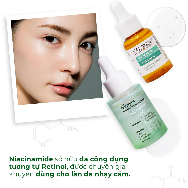 Nội dung bài viết giới thiệu về các thành phần mỹ phẩm như Niacinamide, có công dụng tương tự Retinol, phù hợp cho làn da nhạy cảm và mẹ bầu. Tìm hiểu thêm về các thành phần thay thế Retinol trong bài viết của Lixibox Magazine.