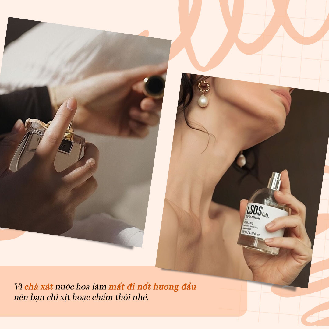 Mẹo sử dụng nước hoa đúng cách để giữ mùi hương suốt 24 giờ, mang đến sự tự tin và quyến rũ. Lixibox giới thiệu cách xịt và chấm nước hoa để lưu giữ hương thơm tốt nhất, đặc biệt cho dịp Valentine.