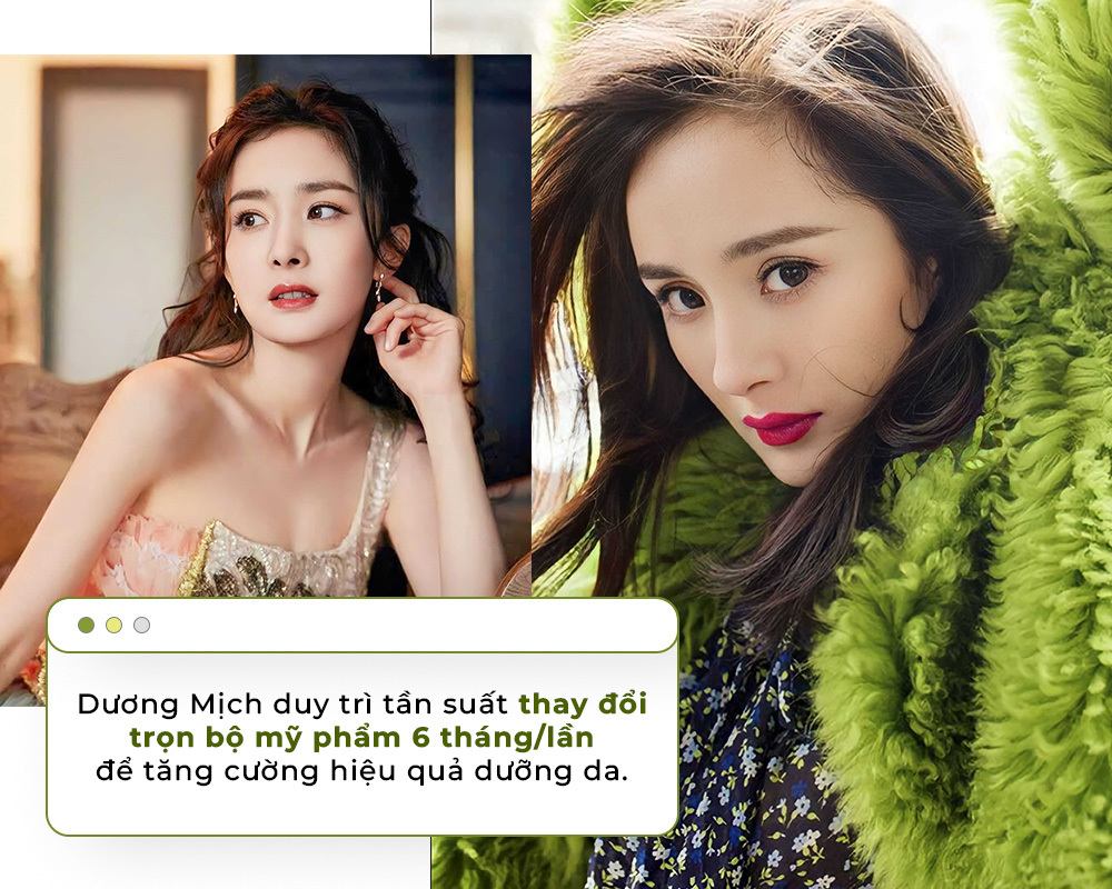 Dương Mịch chia sẻ bí quyết skincare để duy trì làn da tươi trẻ, thay đổi bộ sản phẩm mỗi 6 tháng nhằm tăng cường hiệu quả dưỡng da. Khám phá dưới đây cách mà các mỹ nhân Hoa ngữ như Phạm Băng Băng, Địch Lệ Nhiệt Ba và Dương Mịch giữ gìn vẻ đẹp 'đẹp như hoa'.