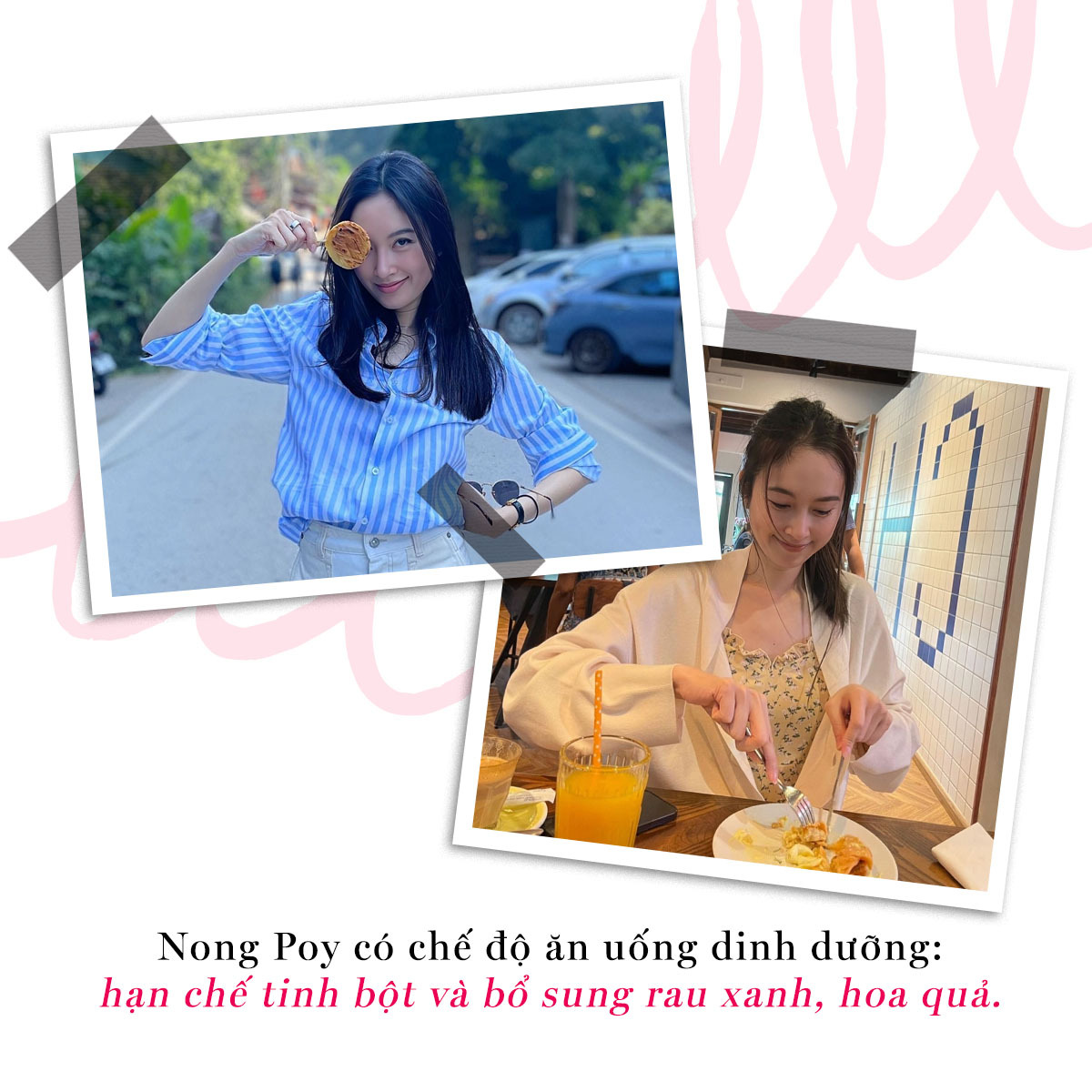 Nong Poy, hoa hậu chuyển giới đẹp nhất Thái Lan, chia sẻ bí quyết làm đẹp và chế độ ăn uống dinh dưỡng với chế độ hạn chế tinh bột và bổ sung rau xanh, hoa quả. Khám phá thêm tại Lixibox Skincare và Lixibox Makeup.