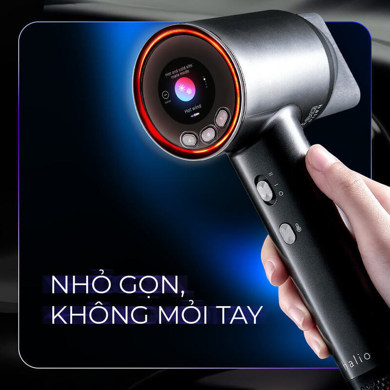 Máy sấy tóc Halio Hypersonic với thiết kế nhỏ gọn, không mỏi tay, giúp sấy nhanh và tạo kiểu chuyên nghiệp. Tìm hiểu 10 lý do bạn nên mua máy sấy tóc Halio Hypersonic tại Lixibox!