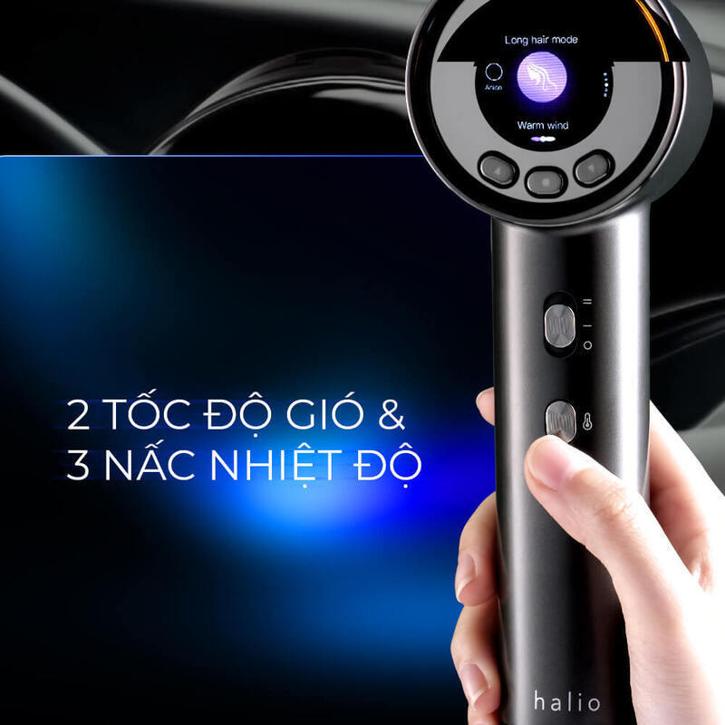 Máy sấy tóc Halio Hypersonic với 2 tốc độ gió và 3 nấc nhiệt độ, giúp bạn tạo kiểu tóc chuyên nghiệp và bảo vệ da đầu, cùng tìm hiểu 10 lý do nên mua máy sấy tóc Halio tại Lixibox!