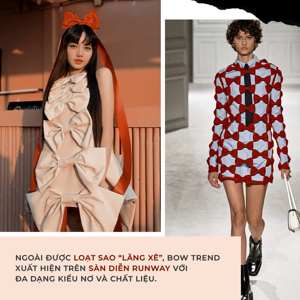 Bài viết về Bow trend, xu hướng thời trang nóng nhất 2023 với sự xuất hiện nổi bật trên sàn diễn và trong các bộ sưu tập của sao Á - Âu như quần áo, makeup và kiểu tóc. Khám phá sự đa dạng của nơ và những thiết kế ấn tượng tại tuần lễ thời trang 2023!
