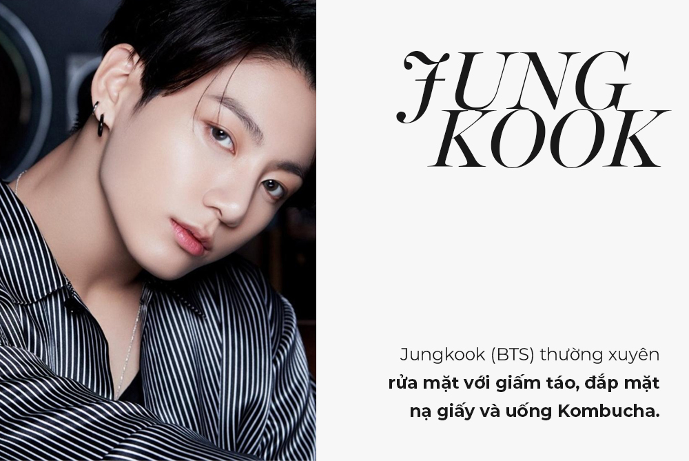 Jungkook (BTS) chia sẻ bí quyết dưỡng da đơn giản, gồm rửa mặt với giấm táo, đắp mặt nạ giấy và uống Kombucha, phù hợp với nam giới dưỡng da. Khám phá thêm về các mẹo skincare của nam thần Hàn Quốc trên Lixibox.