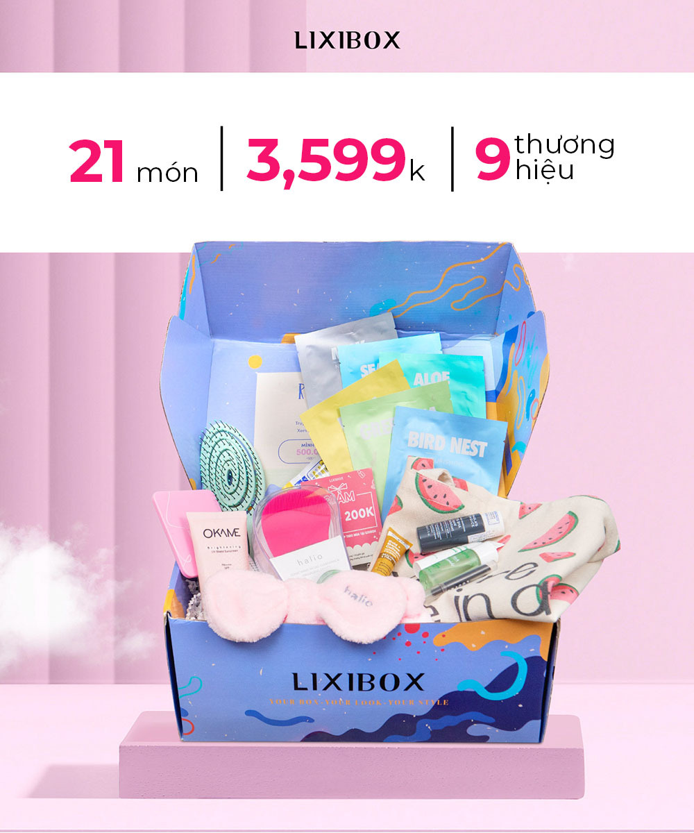 Hộp quà Lixibox với 21 món, giá 3,599k từ 9 thương hiệu nổi tiếng, thể hiện xu hướng GWP Vietnam trong thời kỳ lạm phát, mang đến lựa chọn mua sắm thông minh và tiết kiệm cho người tiêu dùng.