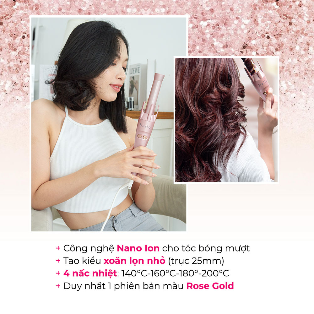 Bài viết về Top 4 máy làm tóc ion âm của Halio, được giới thiệu tính năng nổi bật như công nghệ Nano ion, tạo kiểu xoăn lọn nhỏ, và nhiều lựa chọn nhiệt độ, phù hợp với nhu cầu chăm sóc tóc của phái đẹp.