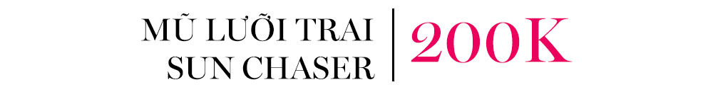 Mũ lưỡi trai Sun Chaser giá 200K. Khám phá sản phẩm trong bài viết về trải nghiệm săn GWP Lixibox và review quà tặng kèm GWP đầy hấp dẫn.